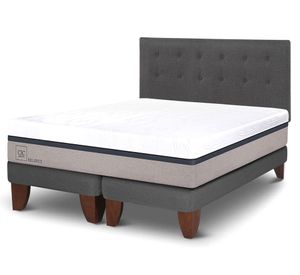 Cama europea Balance King + respaldo + base dividida Eufrates Cic