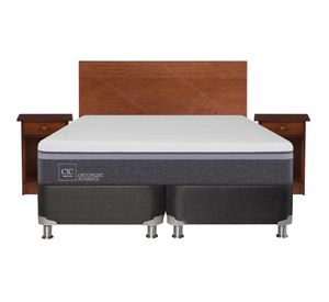 Box spring 2 plazas Ortopedic advance base dividida B5 + set New Villarrica Cic