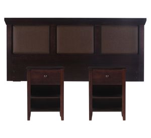 Respaldo 2 plazas + 2 veladores New Torino chocolate Cic