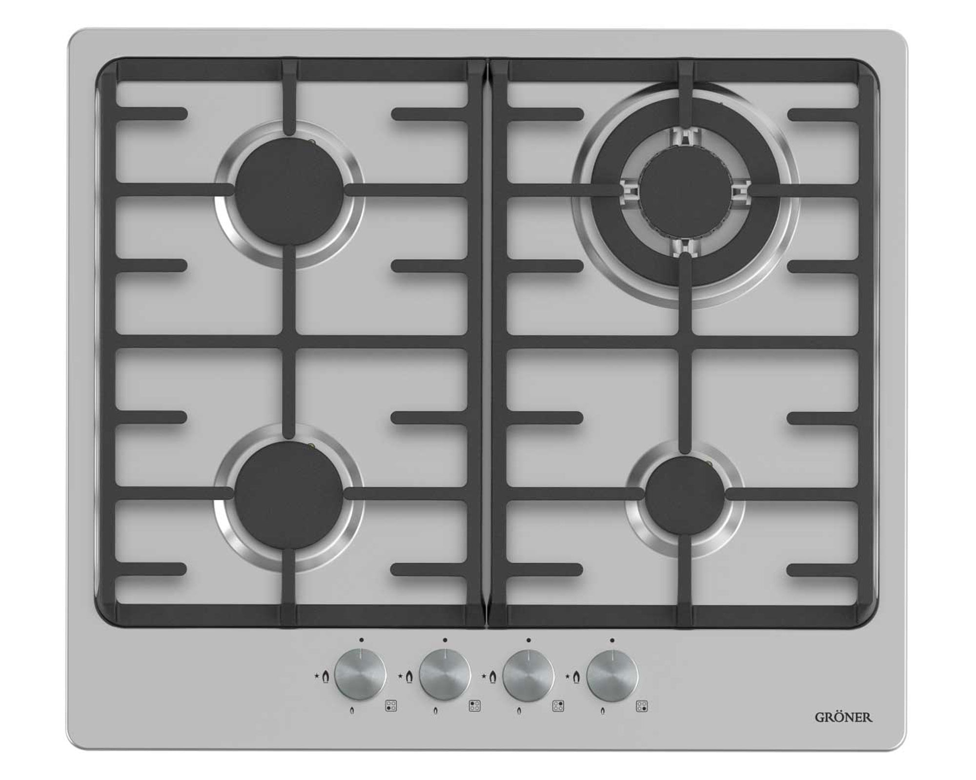 Groner Encimera a gas 4 quemadores QEG4 Gröner