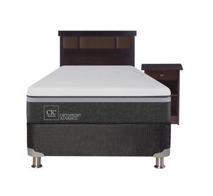 Box spring 1.5 plazas Ortopedic advance B5 + set New Dublin chocolate Cic