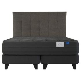 Cama europea Black king base dividida + respaldo Design grafito