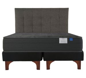 Cama europea King + respaldo grafito Black Flex