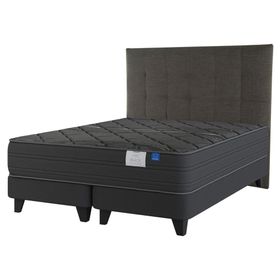 Cama europea Black king base dividida + respaldo Design grafito