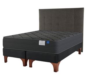 Cama europea King + respaldo grafito Black Flex