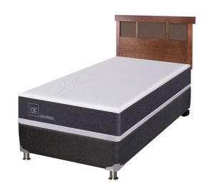 Box spring New Ortopedic 1 plaza + respaldo Dublin caramel  Cic