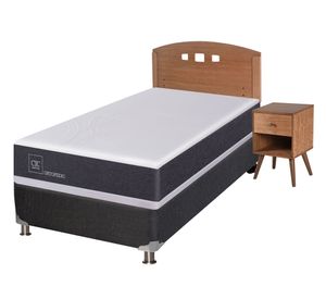 Box spring New Ortopedic 1 plaza + 1 respaldo + 1 velador Gales Cic
