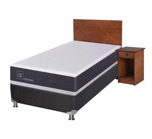 Box spring New Ortopedic 1 plaza&nbsp;+ respaldo + velador Villarrica Cic