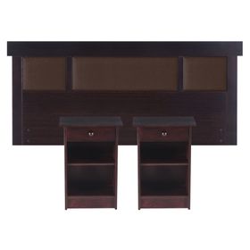 Respaldo 2 plazas + 2 veladores New Dublín chocolate Cic