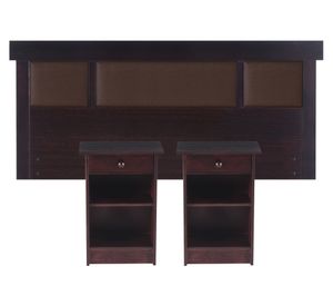 Respaldo 2 plazas + 2 veladores New Dublín chocolate Cic