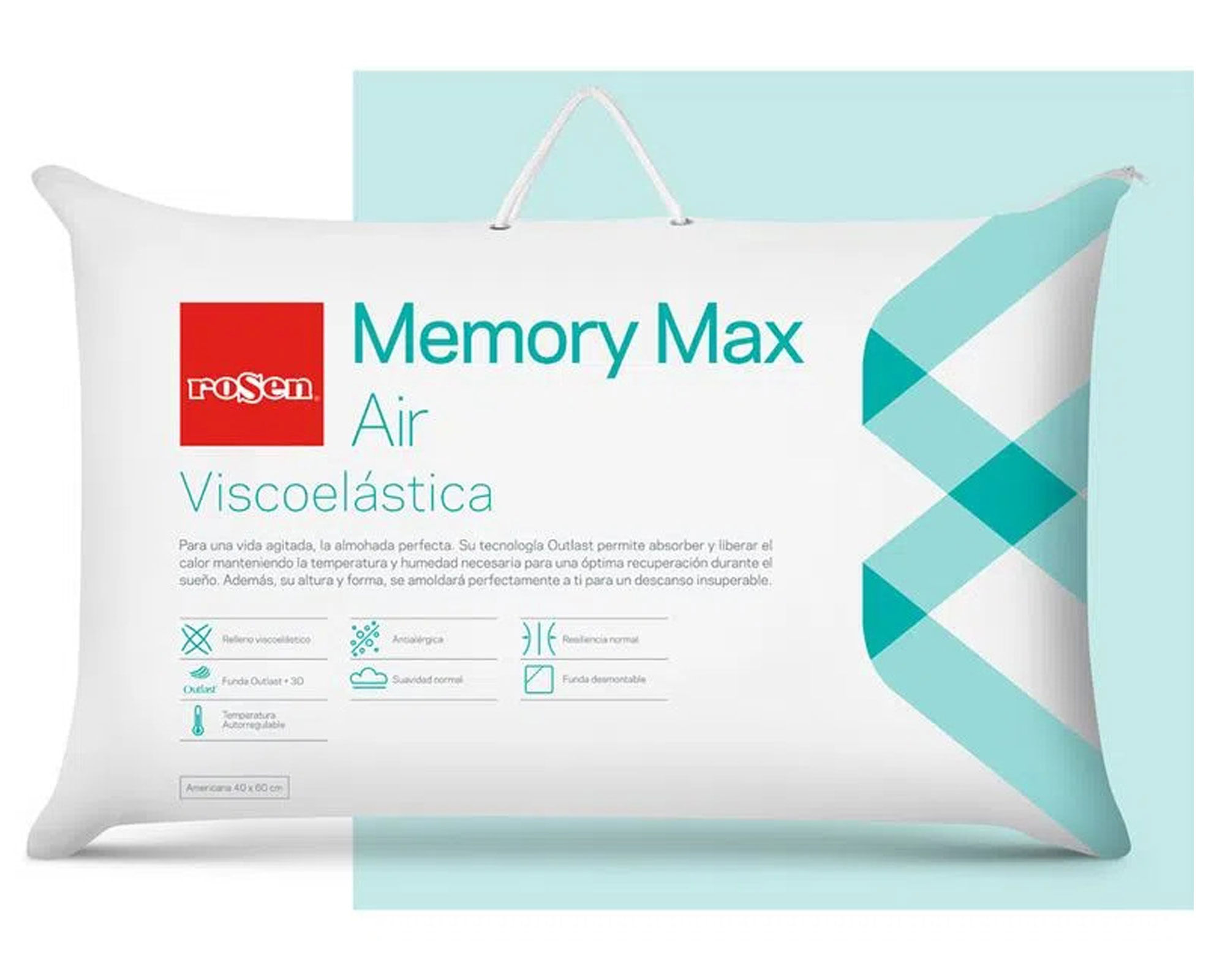 Rosen Almohada viscoelástica 41x61 cm Memory max Rosen
