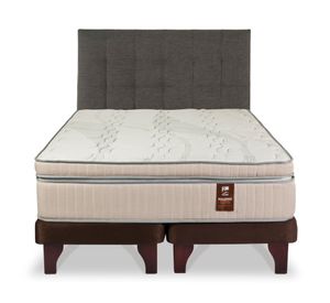 Cama europea 2 plazas Máximo Cobre + Respaldo Design grafito Flex