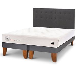 Cama europea king Cocopedic + respaldo Eufrates Cic.