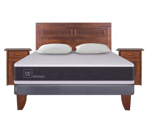 Cama europea 2 plazas Ortopedic + set Milán + almohadas Cic
