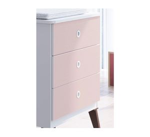 Cuna encanto 3 cajones rosado Kidscool.