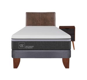 Cama europea 1,5 plazas Ortopedic Advance + set Baker caramelo/marrón Cic