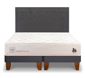 Cama europea 2 plazas Cocopedic + respaldo Eufrates Cic.