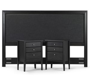 Respaldo Nolita + velador Issey 2 plazas Rosen.