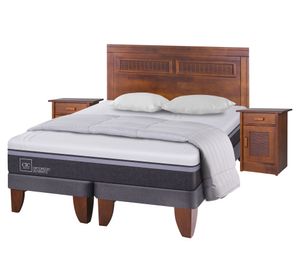 Cama europea 2 plazas Ortopedic Advance + set Milán + plumón Cic