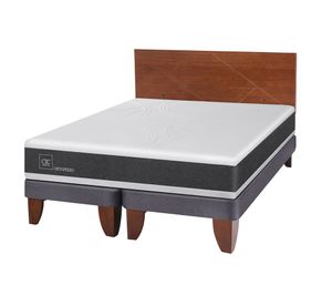 Cama europea 2 plazas Ortopedic base dividida + respaldo New Villarrica Cic