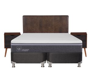 Box spring 2 plazas Ortopedic advance base dividida B5 + set Baker/ Niger Cic
