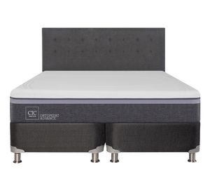 Box spring king Ortopedic advance B5 + respaldo Éufrates Cic