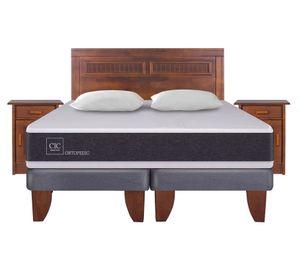 Cama europea 2 plazas Ortopedic + set Milán + almohada Cic