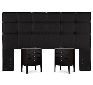 Respaldo King + velador Issey Rosen.