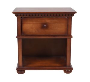 Velador 1 Cajón Monterrey Chocolate rústico 69x65x40 cm