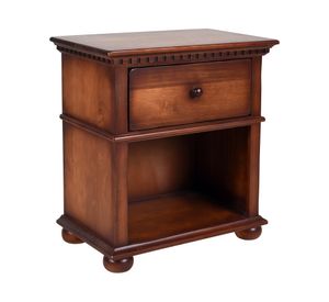 Velador 1 Cajón Monterrey Chocolate rústico 69x65x40 cm