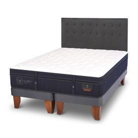 Cama Europea King Super Premium + respaldo Éufrates Cic