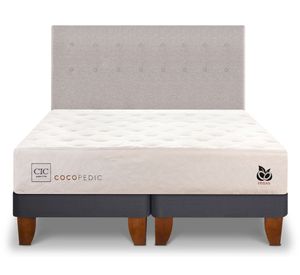 Cama europea king Cocopedic + respaldo Tigris Cic.