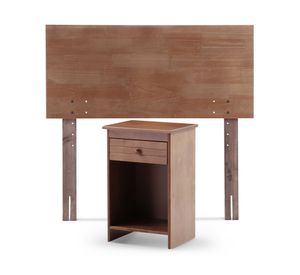 Respaldo 1.5 plazas + velador Tabor toffe Rosen.