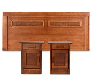 Respaldo 2 plazas + 2 veladores caramelo Milan