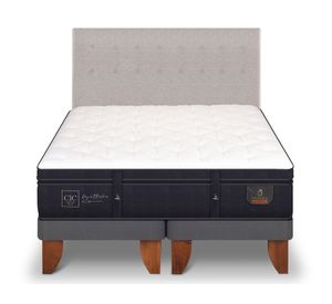 Cama Europea King Super Premium + respaldo Tigris Cic