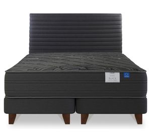 Cama europea 2 plazas Black + Respaldo Modern Flex