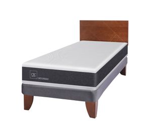 Cama europea 1.5 plazas Ortopedic + respaldo New Villarrica Cic