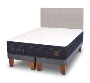 Cama Europea King Super Premium + respaldo Tigris Cic