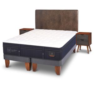 Cama europea 2 plazas Súper premium base dividida + set Baker/ Niger Cic