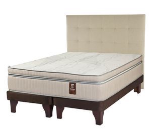 Cama europea King Máximo Cobre + Respaldo Design crudo Flex