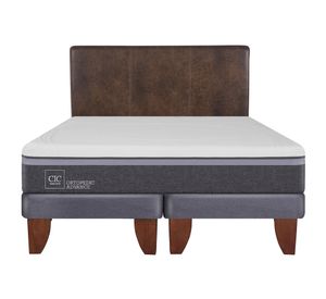 Cama europea king Ortopedic advance + respaldo Baker Cic