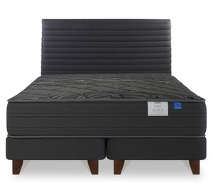 Cama europea King Black + Respaldo Modern Flex