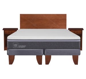 Cama europea 2 plazas Ortopedic advance base dividida + set New Villarrica Cic