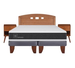 Cama europea 2 plazas Ortopedic base dividida + set New Gales Cic