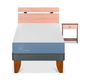 Cama Europea 1 Plaza Excellence x 190 cm + Set Olmo Cic