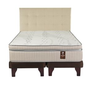 Cama europea 2 plazas Máximo Cobre + Respaldo Design crudo Flex