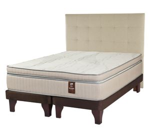 Cama europea 2 plazas Máximo Cobre + Respaldo Design crudo Flex