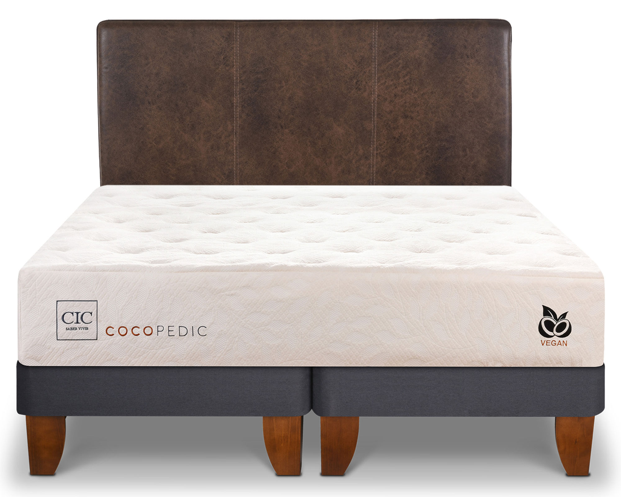 Cama europea King Cocopedic + respaldo Baker Cic.