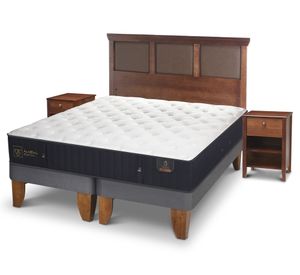 Cama europea 2 plazas Premium base dividida + set New Torino caramelo Cic