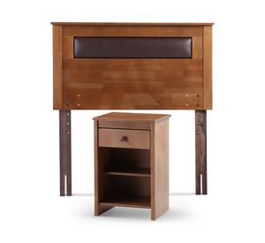 Respaldo 1.5 plazas + velador Ferrara Rosen.